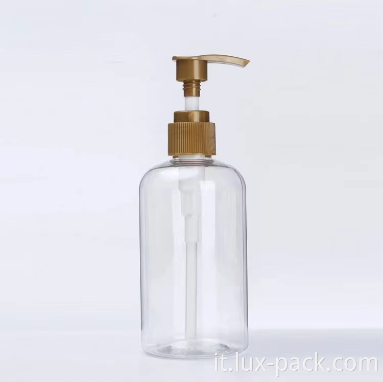 Bottiglia di cilindro in plastica all'ingrosso con distributore di pompe per lozione in plastica fantasiosa per imballaggio in shampoo crema per il corpo